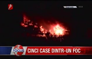 Cinci case dintr-un foc