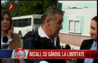 Becali cu gandul la libertate