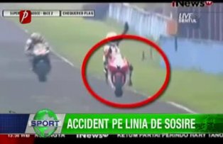 Accident pe linia de sosire