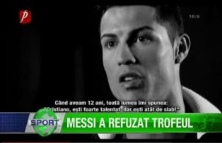 Messi a refuzat trofeul