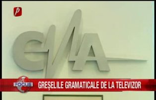 Greşelile gramaticale de la televizor