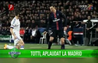 Totti, aplaudat la Madrid
