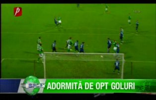 Adormită de opt goluri