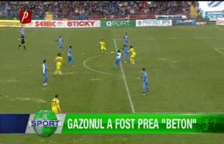 Gazonul a fost prea "beton"
