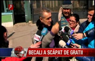 Becali a scapat de gratii