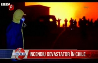 Incendiu devastator in Chile