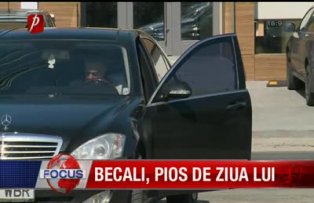 Becali pios de ziua lui