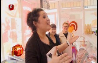 VIDEO /  Minodora a facut spectacol in macelarie. Ce i-a spus, apoi, vanzatorul