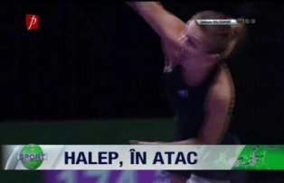 Halep, în atac