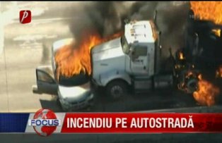 Incendiu pe autostrada