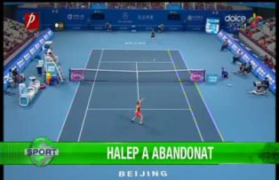 Halep a abandonat