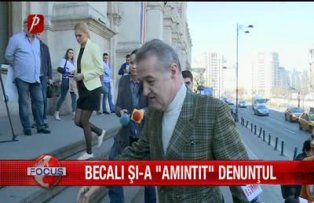 Becali si-a "amintit" denuntul