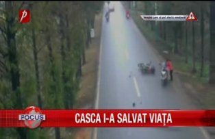 Casca i-a salvat viata