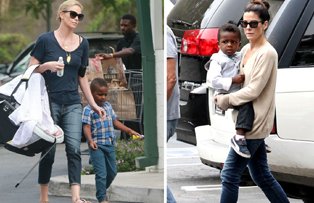 Sandra Bullock & Charlize Theron: satisfacţia maternităţii!