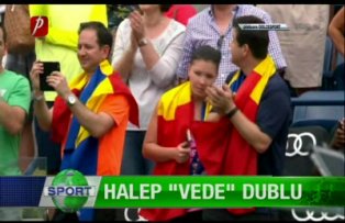 Halep "vede" dublu