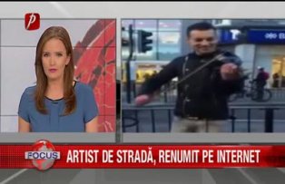 Artist de strada, renumit pe internet
