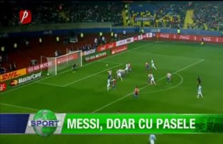 Messi, doar cu pasele