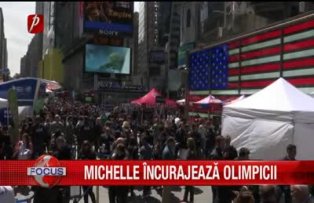Michelle Obama încurajează olimpicii