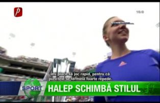 Halep schimbă stilul