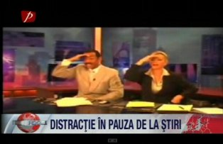 Distractie in pauza de la stiri