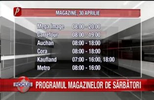 Programul magazinelor de sărbător