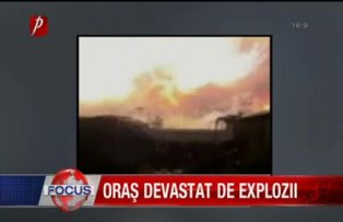 Oraş devastat de explozii