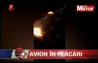 Avion în flăcări