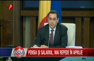 Pensia si salariu, mai repede in aprilie