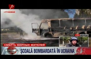 Scoala bombardata in Ucraina