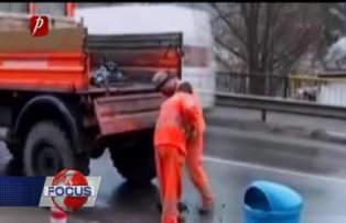 Au nivelat asfaltul cu bocancii