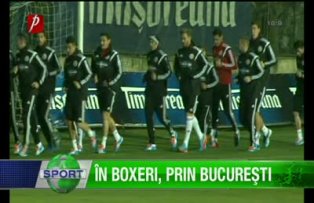 În boxeri, prin Bucureşti