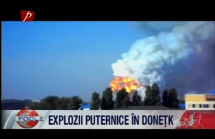 Explozii puternice in Doneţk
