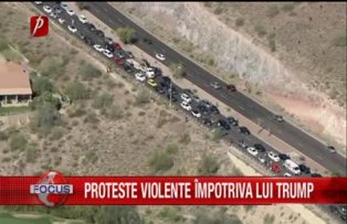 Proteste violente împotriva lui Trump