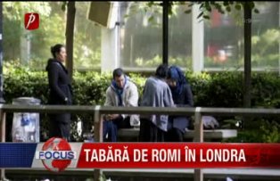 Tabara de romi in Londra