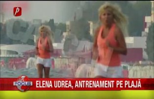 Elena Udrea, antrenament pe plaja
