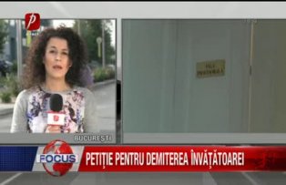 Petitie pentru demiterea invatatoarei