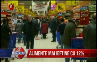 Alimente mai ieftine cu 12%