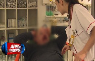 VIDEO / Un barbat in stare de ebrietate a ajuns la spital cu nasul si capul sparte si cu cativa dinti lipsa. Cum au actionat medicii
