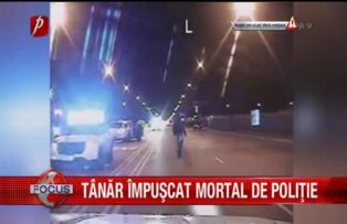 Tanar impuscat mortal de politie